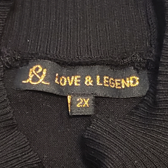 Love & Legend Black Textured Mock Neck Top - Picture 13 of 16